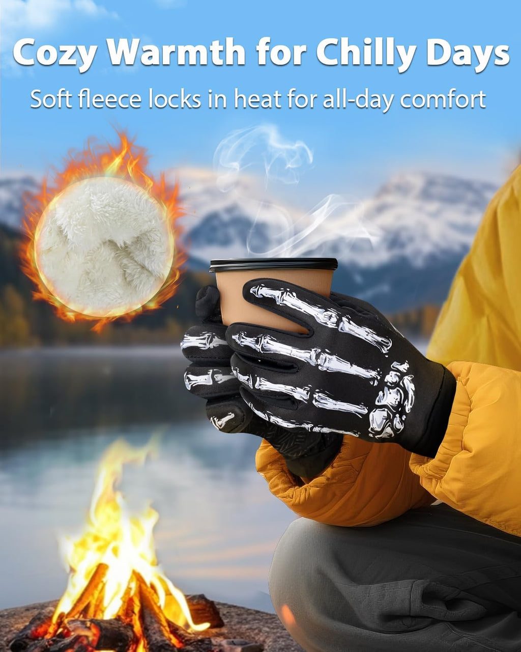 RIGWARL Winter Gloves for Men Women, Waterproof, Touchscreen, Cold Weather
