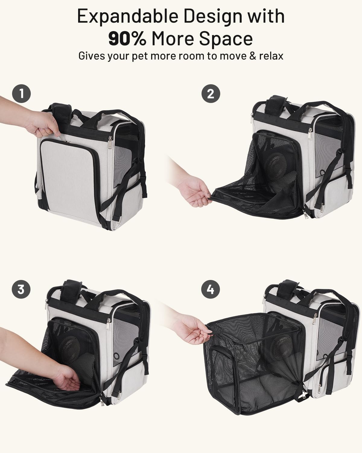 Smart Cat Backpack Carrier with Cooling Fan & Heating Pad