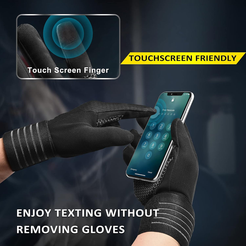 ihuan Workout Gloves for Men Full-Finger: Weight Lifting for Men, Gym Full Hand Gloves for Weightlifting, Deadlift