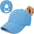 Womens Ponytail Hat Baseball Cap, Adjustable Criss Cross Baseball Cap High Bun Unisex Quick Drying Trucker Hats