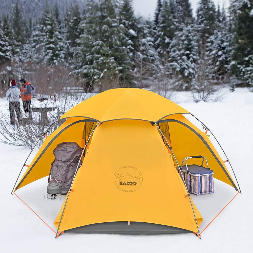 KAZOO Waterproof Backpacking Tent Ultralight 1/2 Person Lightweight Camping Tents 1/2 People Hiking Tents Aluminum Frame Double Layer