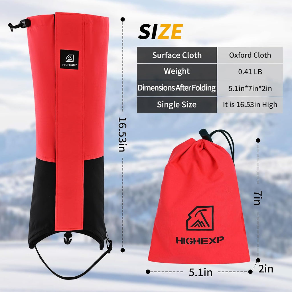Leg Gaiters Waterproof Snow Boot Gaiters for Women Men