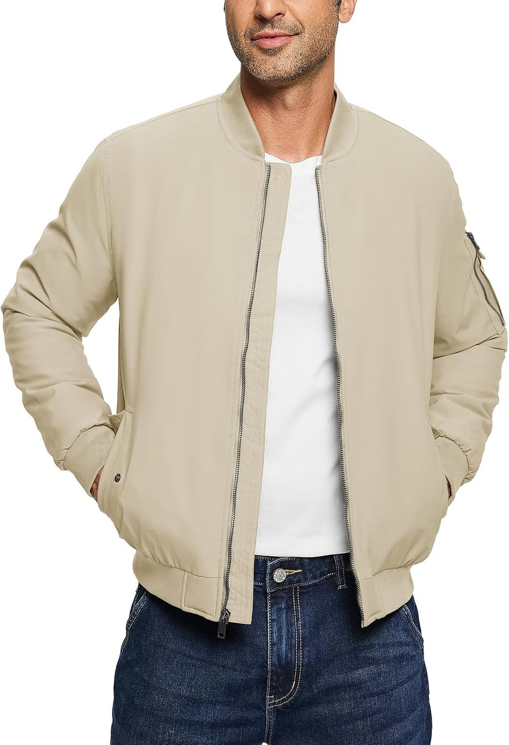 TBMPOY Men's Winter Bomber Jacket Fall Casual Windbreaker Softshell Jackets