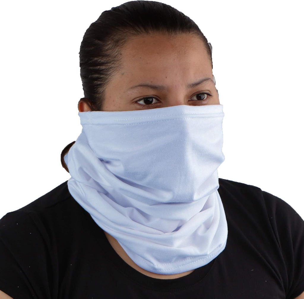 Cotton Face Mask Bandana Tube Scarf Made in America Solid Neck Gaiter
