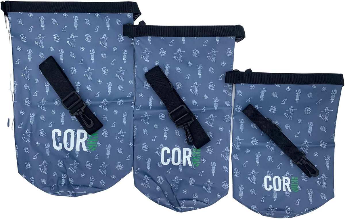 COR Surf Floating Waterproof Dry Bag 3L | 5L |10L | 15L Roll Top Sack Keeps Gear Dry for Kayaking, Rafting, Boating, Swimming, Camping, Hiking, Beach, Fishing