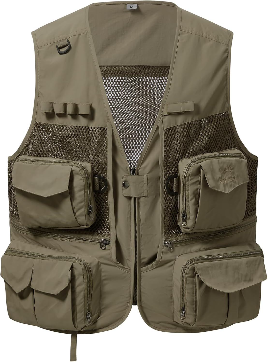 BASSDASH Men's Women's Utility Fishing Cargo Vest Outdoor Safari Photography Work Vest with Multi Pockets Mesh Back FV14