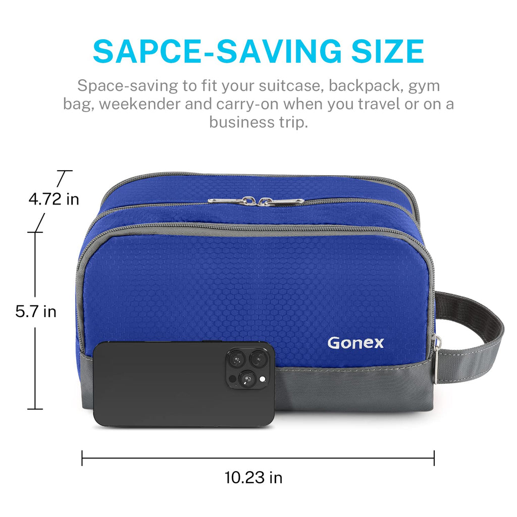Gonex Travel Toiletry Bag for Men, Water Resistant Dopp Kit for Toiletries