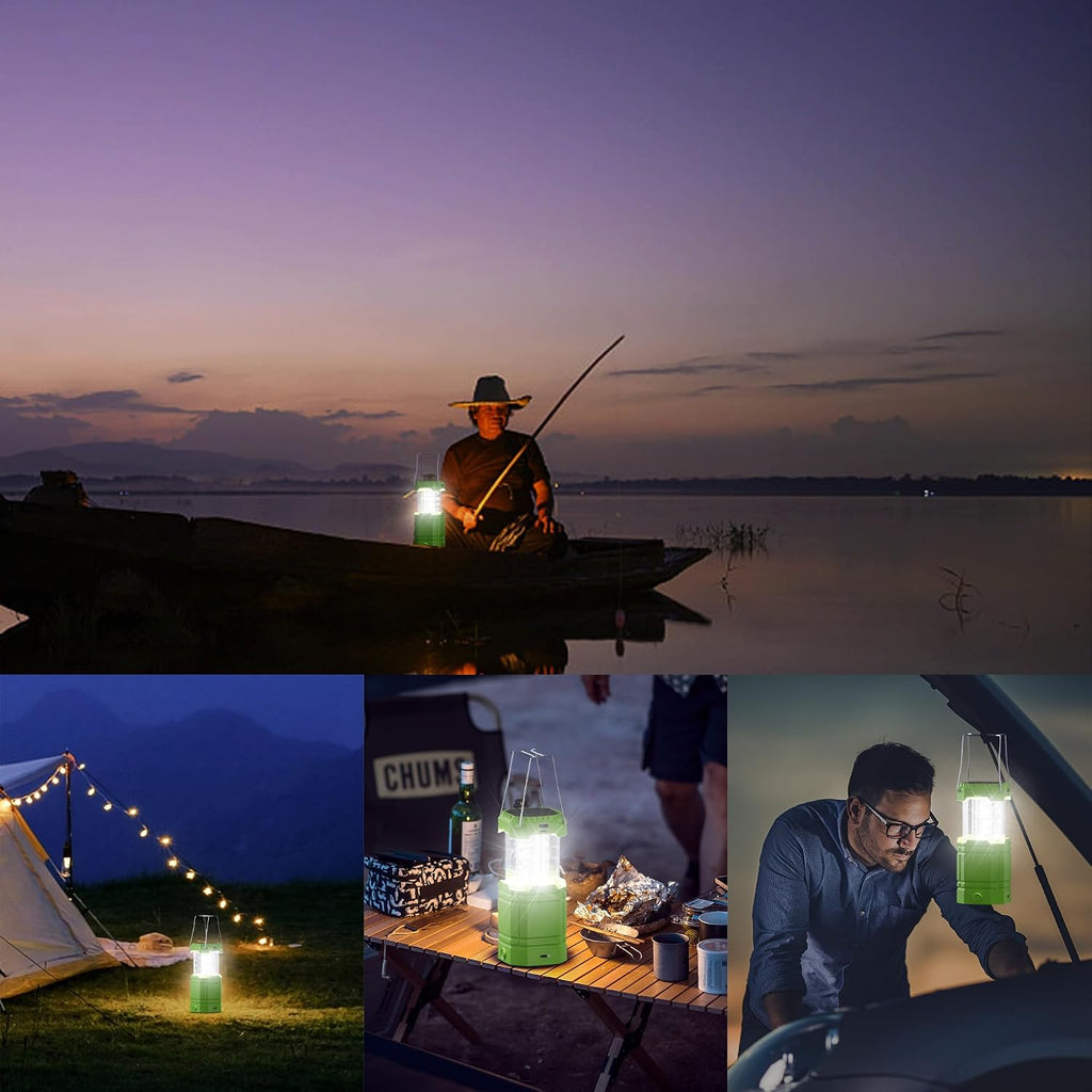 Electric Camping Lantern for Emergency, 3000mAh Solar Hand Crank Lantern