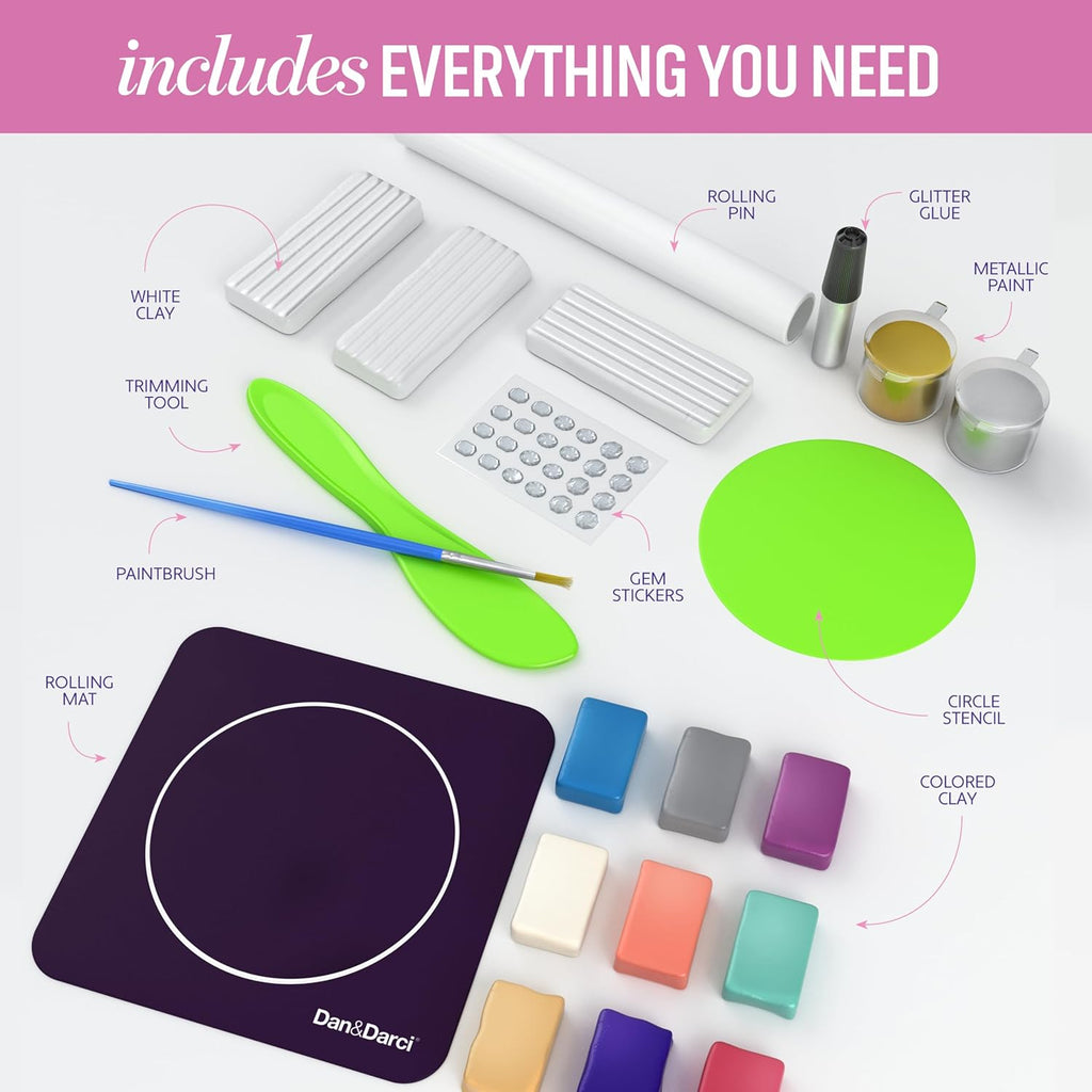 Craft 'n Clay - Jewelry Dish Making Kit for Kids 8-14 Years - DIY Crafts