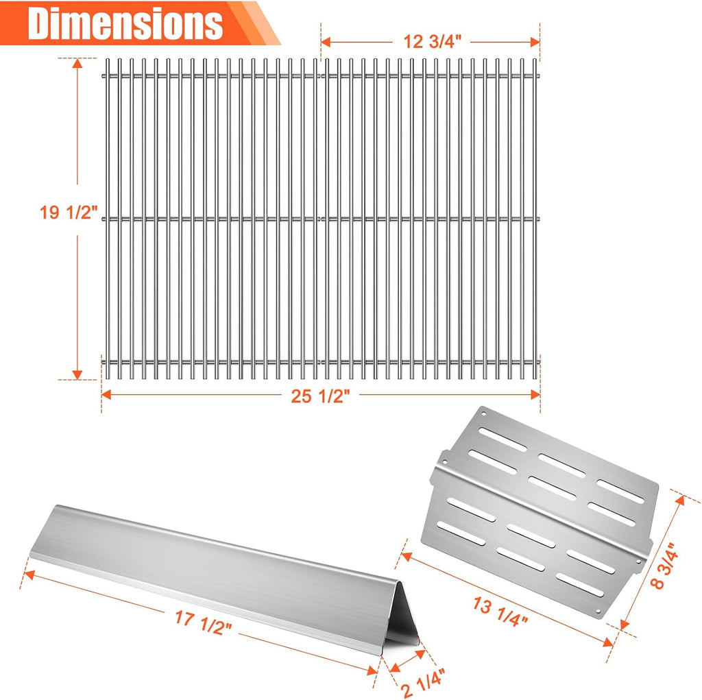 7524 7528 Cooking Grates 7622 Heat Deflectors 7620 Flavorizer Bars for Weber Genesis Grill Replacement Parts E-310 E-320 E-330 S-310 S320 S-330 EP-310 EP-320