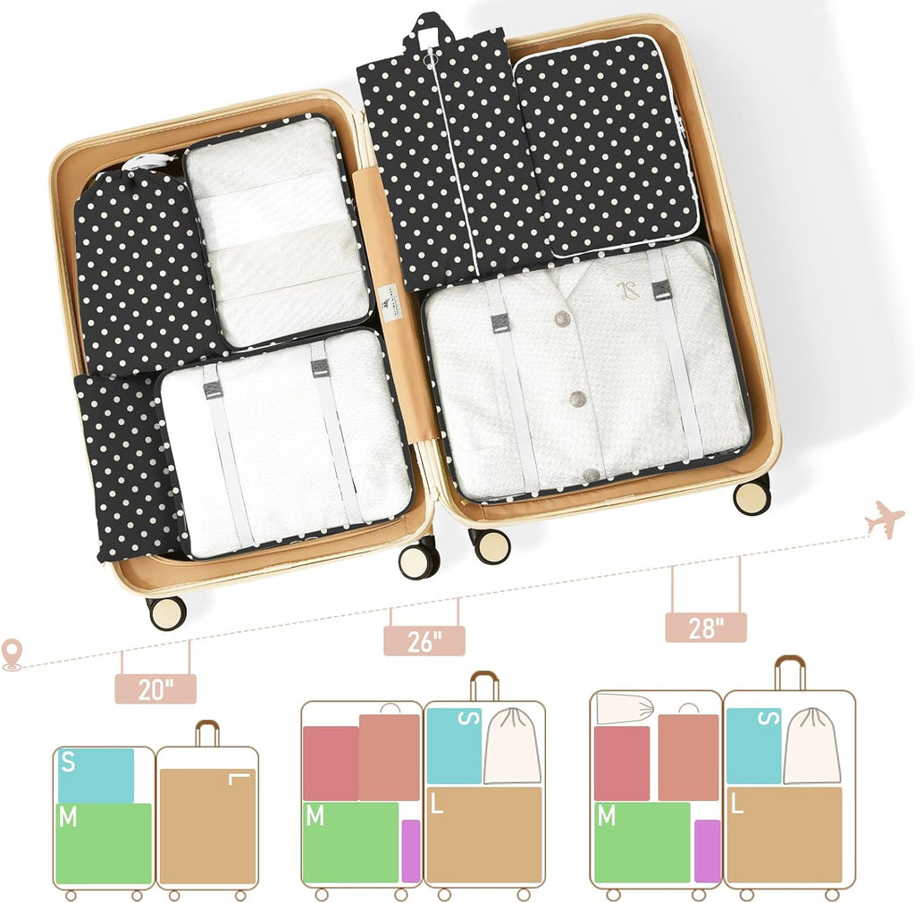 Packing Cubes for Travel 10 Set Luggage Organizer Bags