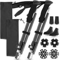 Trekking Poles for Hiking, 2Pcs Aircraft-Grade Aluminum Alloy Walking Sticks for Hiking, Hiking Sticks with EVA Foam Grip, Hiking Poles Collapsible Lightweight for Trekking, Camping