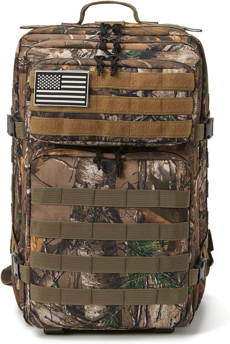 QT&QY 45L Military Tactical Backpacks Molle Army Assault Pack 3 Day Bug Out Bag Hiking Treeking Rucksack…