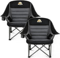 Colegence Oversized Camping Chair for Adults, Padded Lawn Chair 2 Pack
