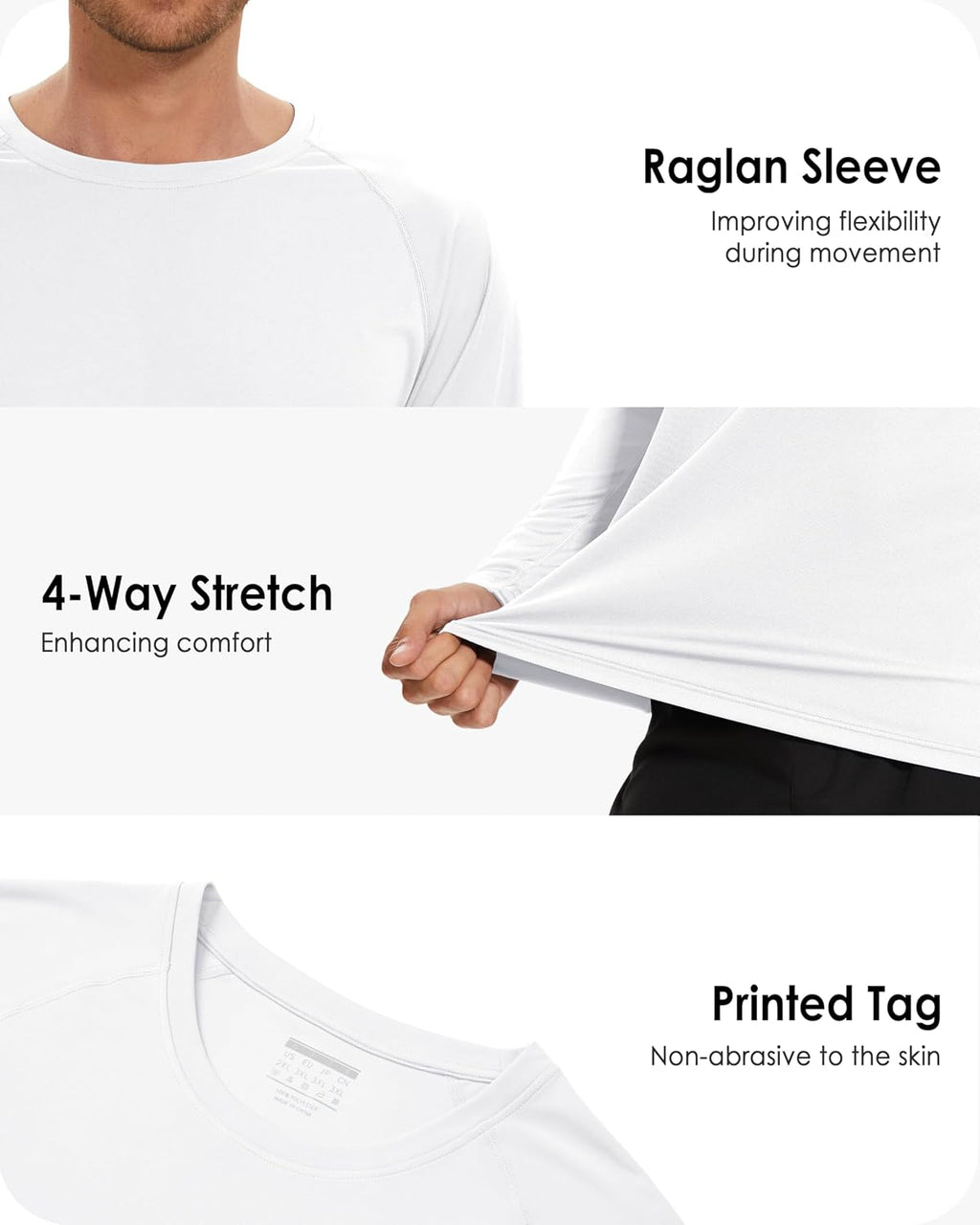Boladeci Men's UPF 50+ Sun Protection UV SPF Shirts Long Sleeve Lightweight Quick Dry Swim T-Shirts Rash Guard