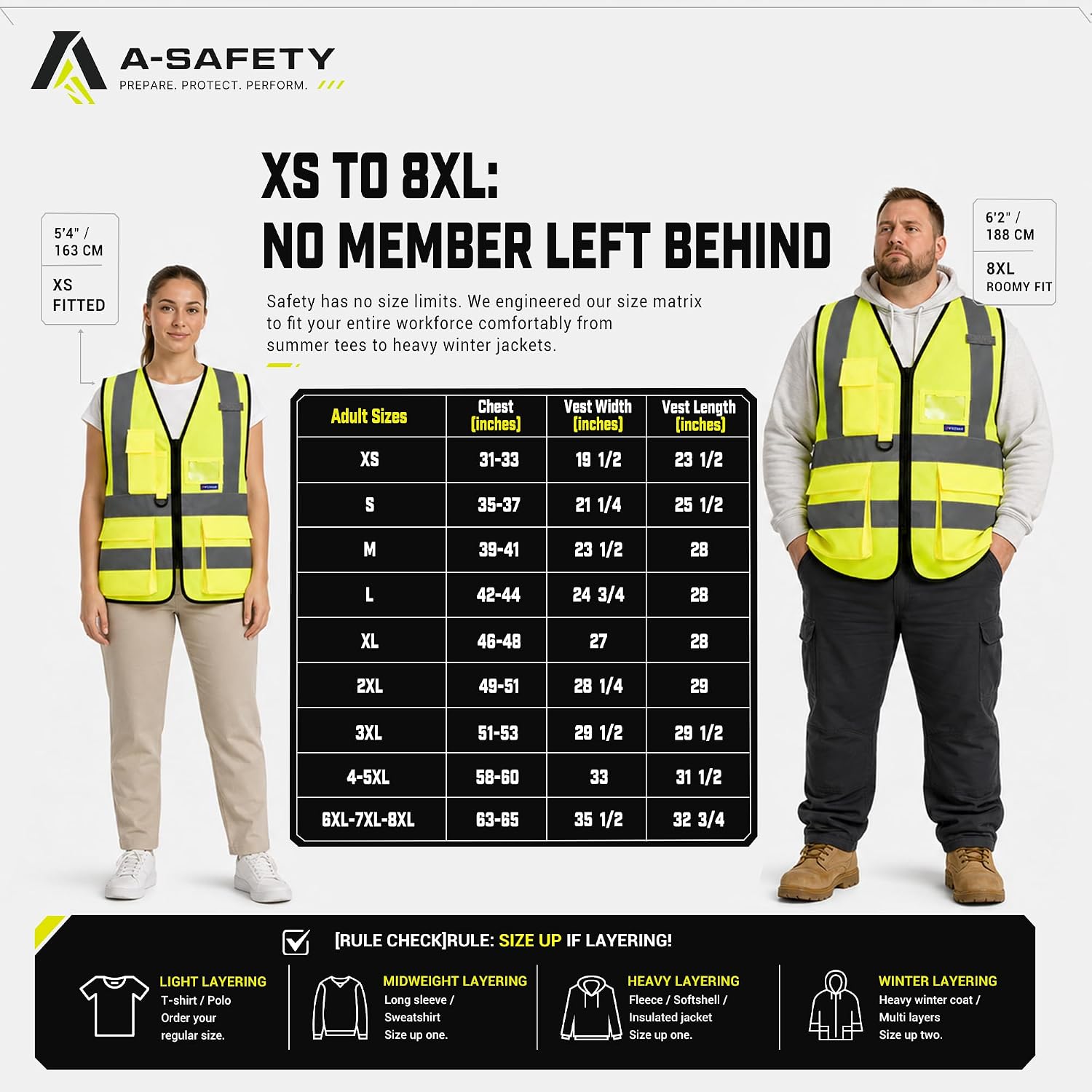 A-SAFETY High Visibility Reflective Safety Vest Customize Logo (XS-8XL)