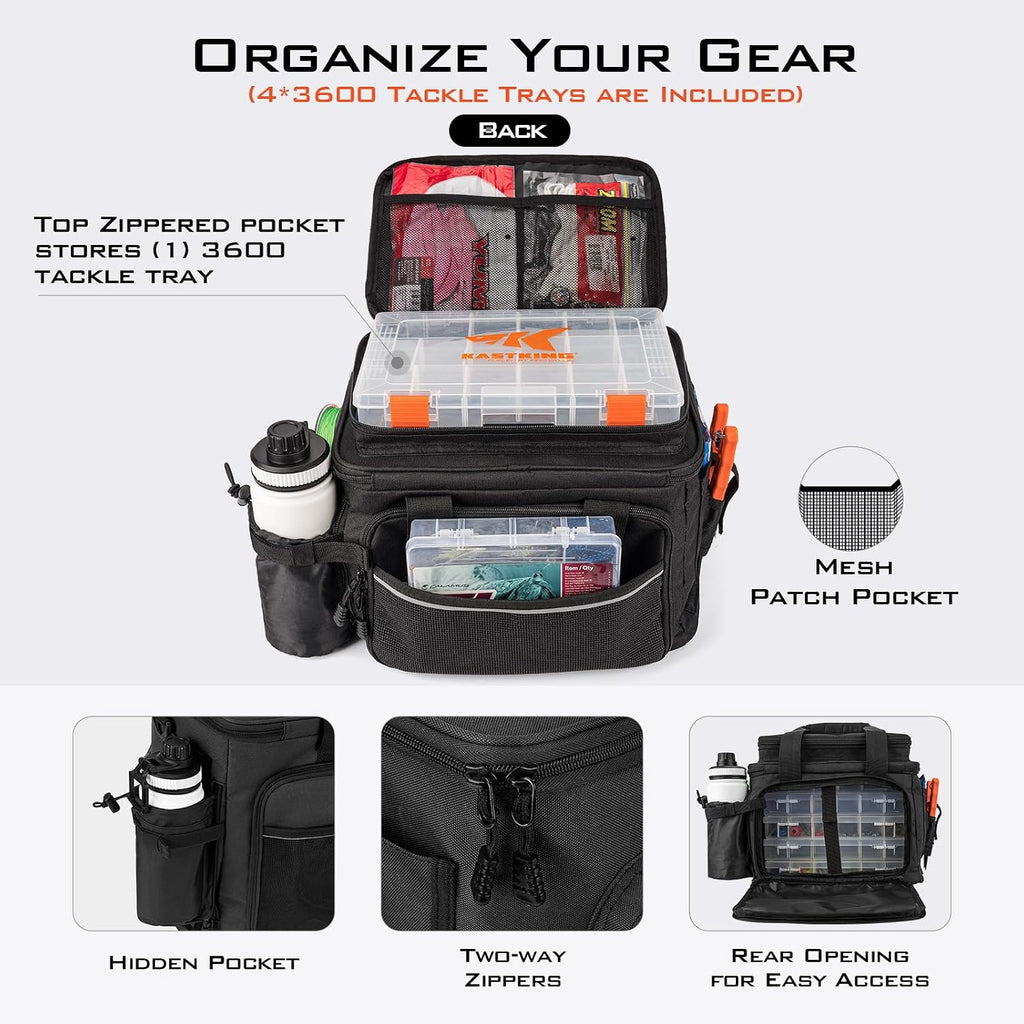KastKing Karryall with Box Tackle Bag, Saltwater & Freshwater Gear Storage
