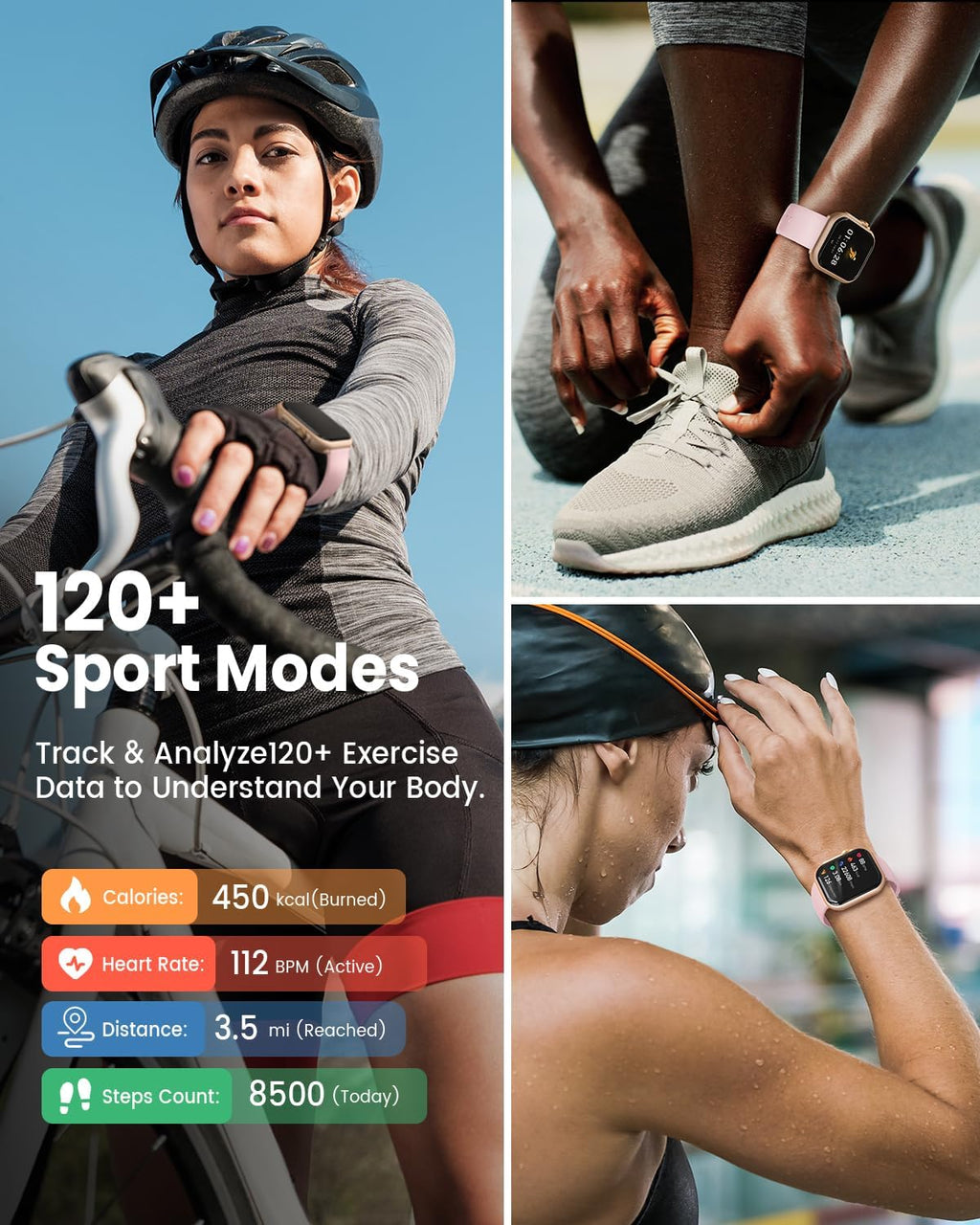 Smart Watch for Women for iPhone Android:1.85" Smartwatch Fitness Tracker