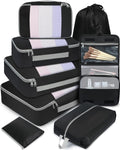 BAGAIL 6 Set/8 Set/10 Set Packing Cubes Various Sizes Packing Organizer for Travel Accessories Luggage Carry On Suitcase