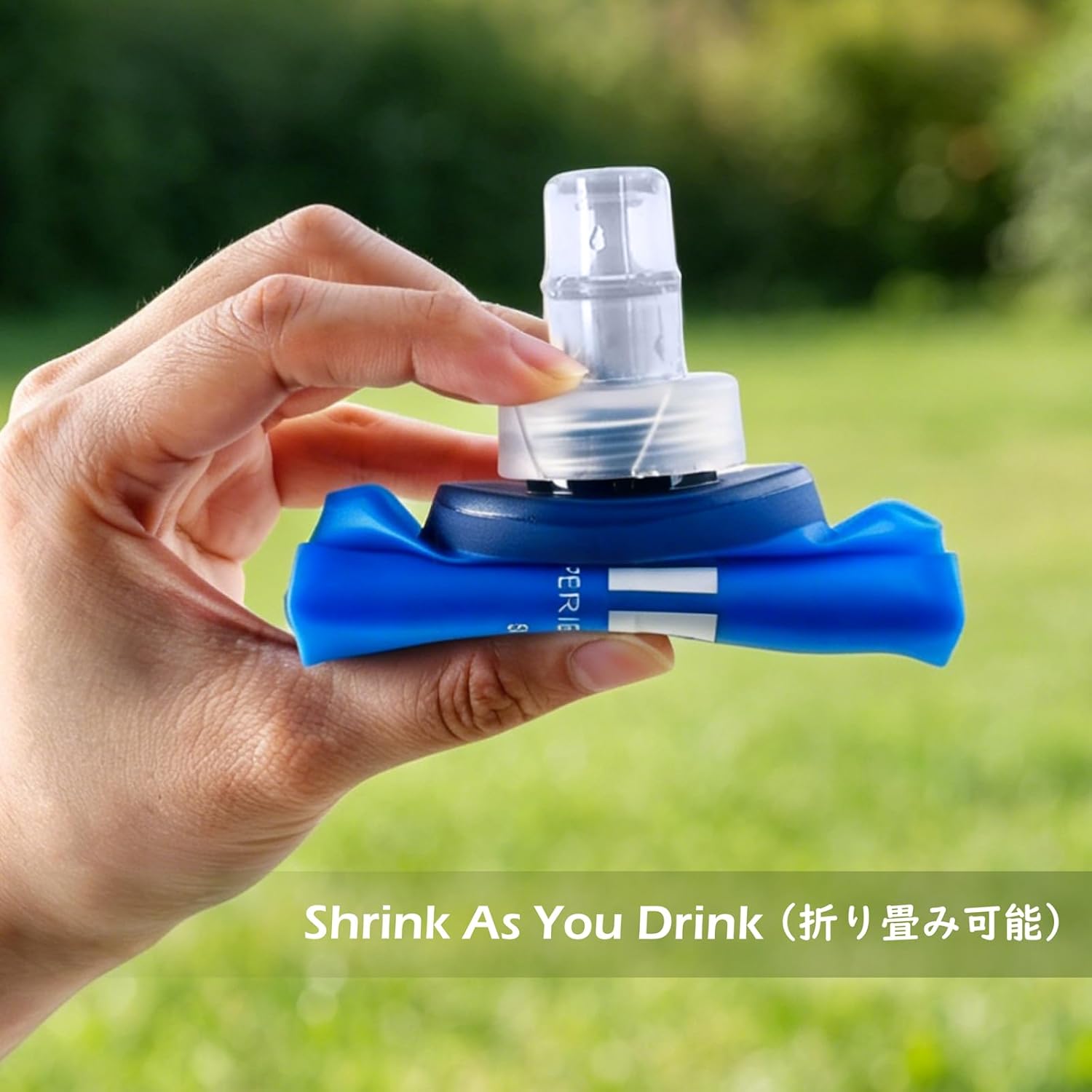 TRIWONDER Collapsible Water Bottles TPU Soft Flask Running Bottles BPA-Free Sports Flasks for Hiking Climbing Camping (500ml/16.91oz with Straws - Pack of 2)