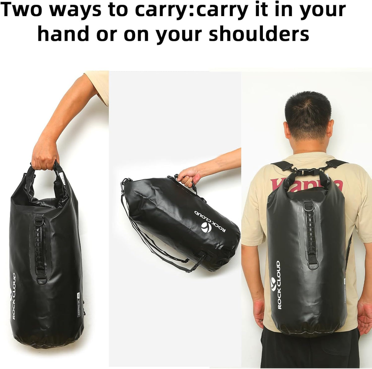 ROCK CLOUD Dry Bag Waterproof 10L Dry Sack for Kayaking Rafting Boating Beach Surfing Swimming Canoe Camping Hiking Fishing Ski