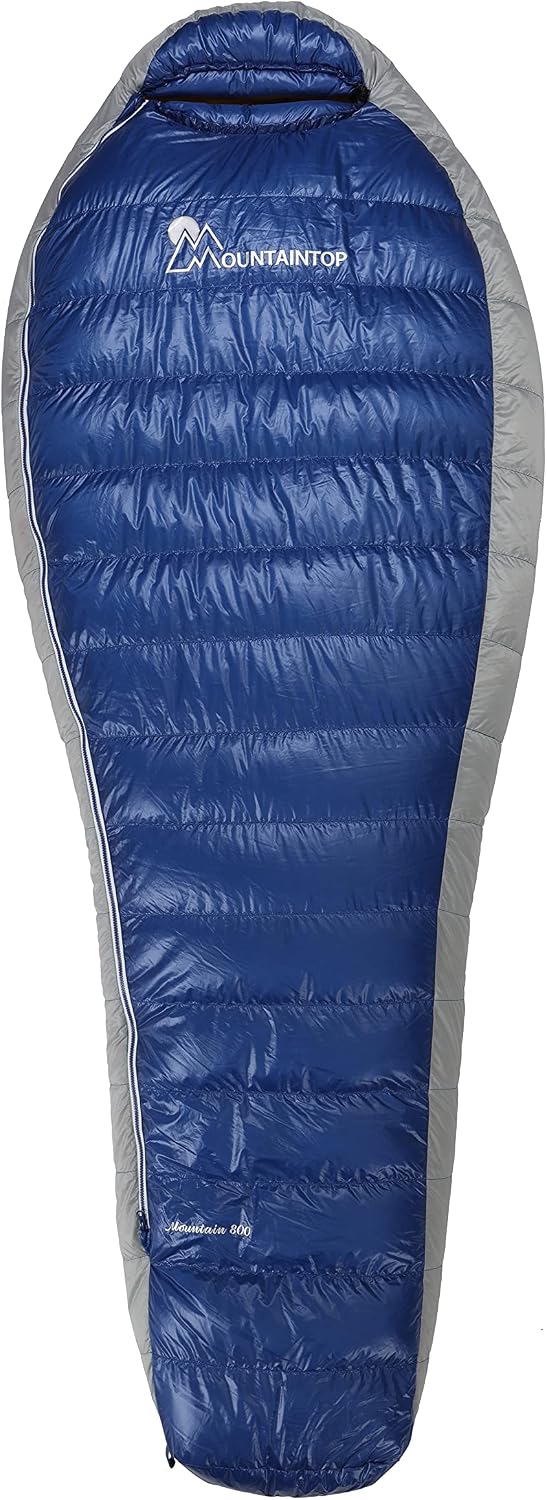 Mountaintop Down Sleeping Bag, 15F 650 Fill Power - Ultralight Compact Portable Hiking Camping Sleeping Bag with Compression Sack for Adults, Teens