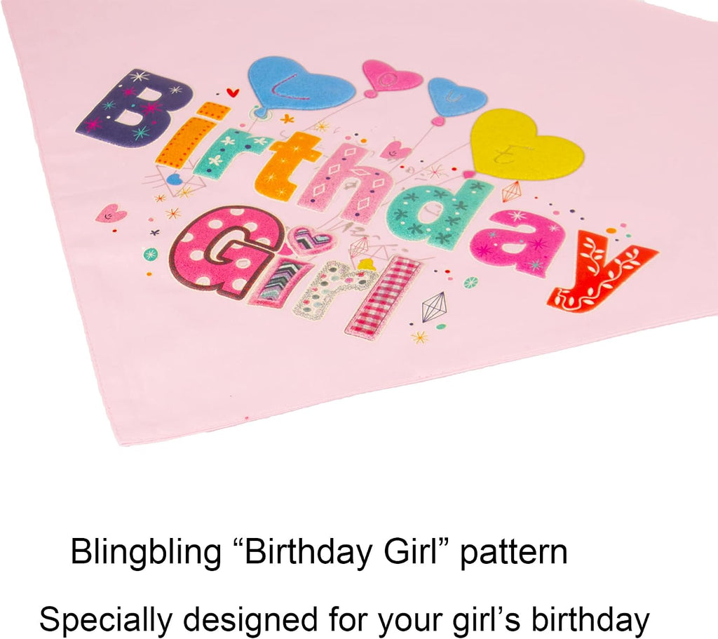 ADOGGYGO Dog Birthday Hat, Pink Birthday Girl Bandana & Tutu Set, Small