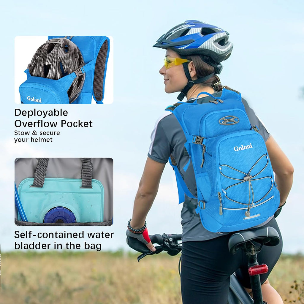 Hydration Backpack,Lightweight Hiking Backpack with 2L Water Bladder,Water Backpack for Biking, Running, Festival