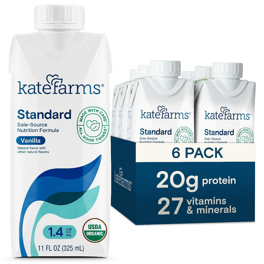 KATE FARMS Organic 1.4 High Calorie Shake, Strawberry, 20g Protein, 12 Pack