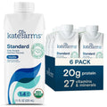 KATE FARMS Organic 1.4 High Calorie Shake, Vanilla, 20g Protein, 6 Pack