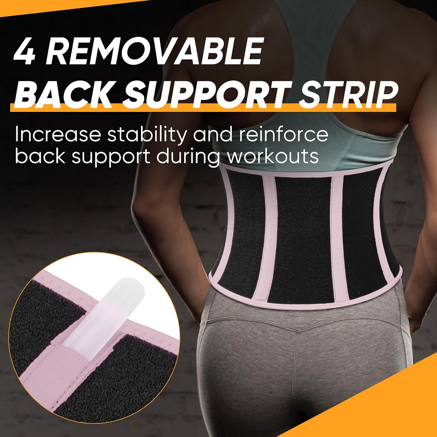 APEXUP Waist Trainer for Women Lower Belly Fat, Men Sweat Band, Stomach Wrap, Waist Trimmer with Removable Lumbar Support