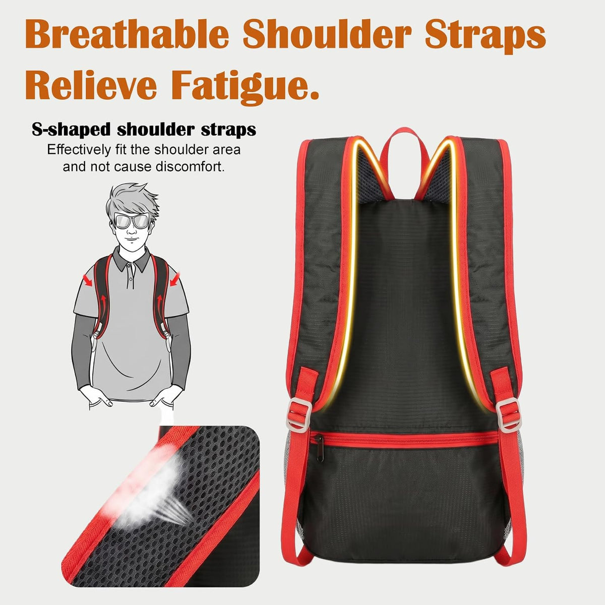 20L Water Resistant Foldable Packable Daypack Backpack