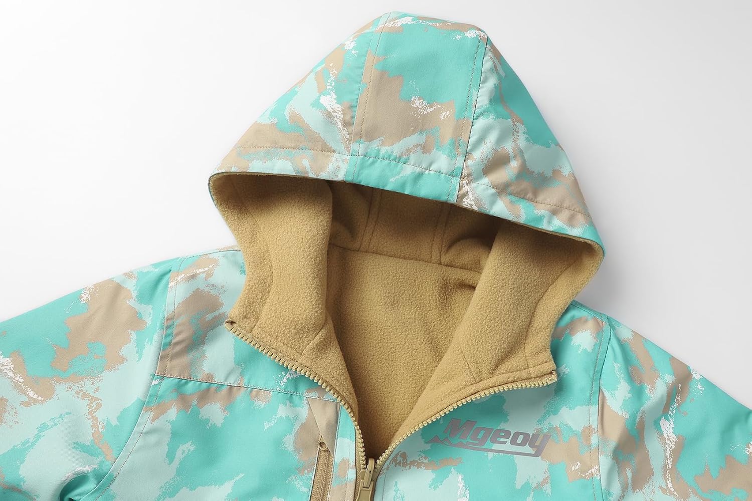 MGEOY Kids Rain Jacket, Waterproof Lightweight Hooded Windbreaker for Boys Girls 4-16Y