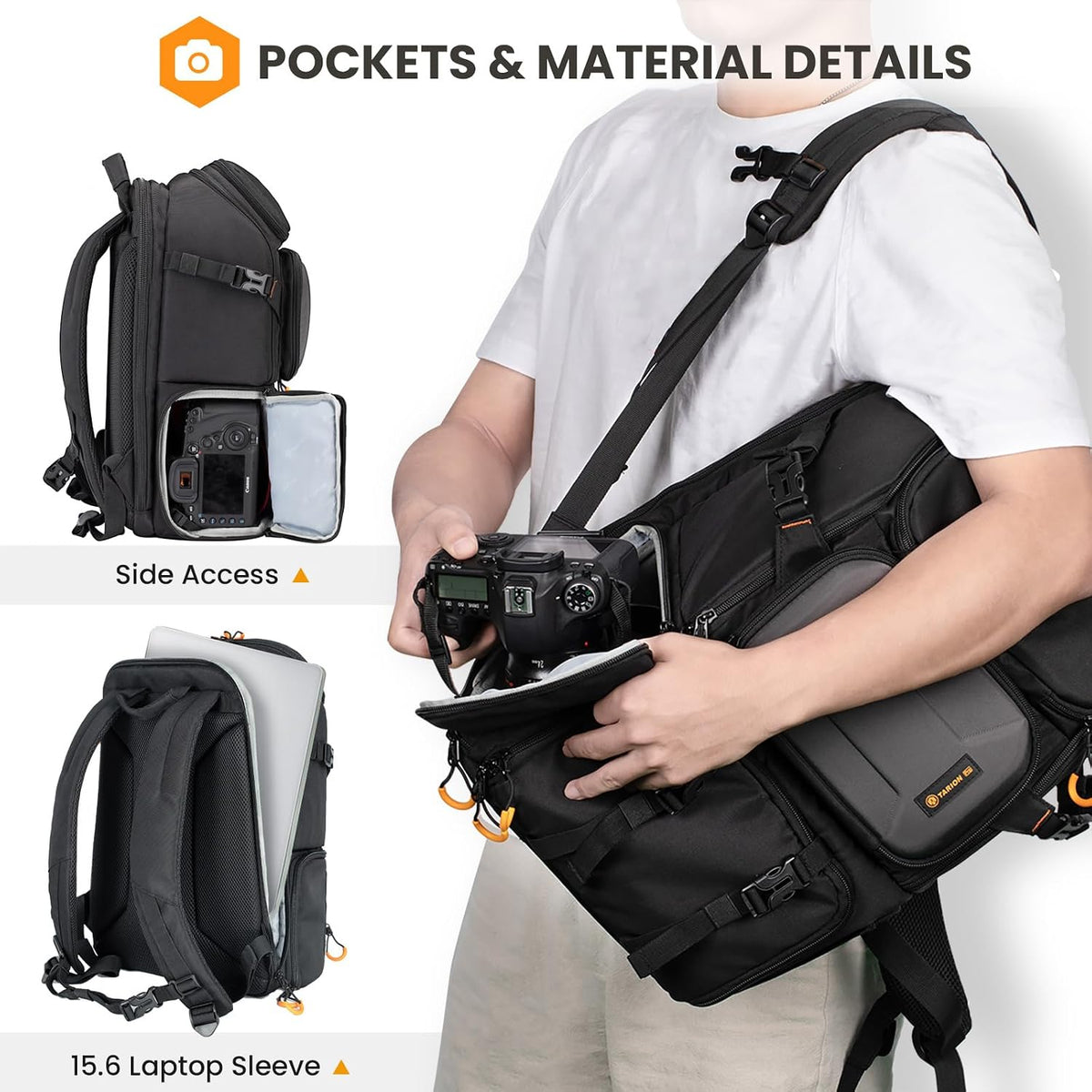 TARION Professional Camera Backpack for Photographers Medium 15L PBL