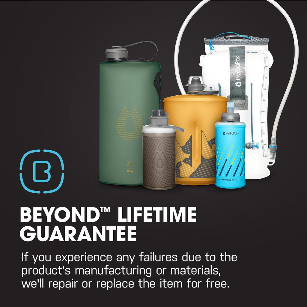 HydraPak Stow Collapsible Water Bottle (350ml, MTN Tahoe Blue)