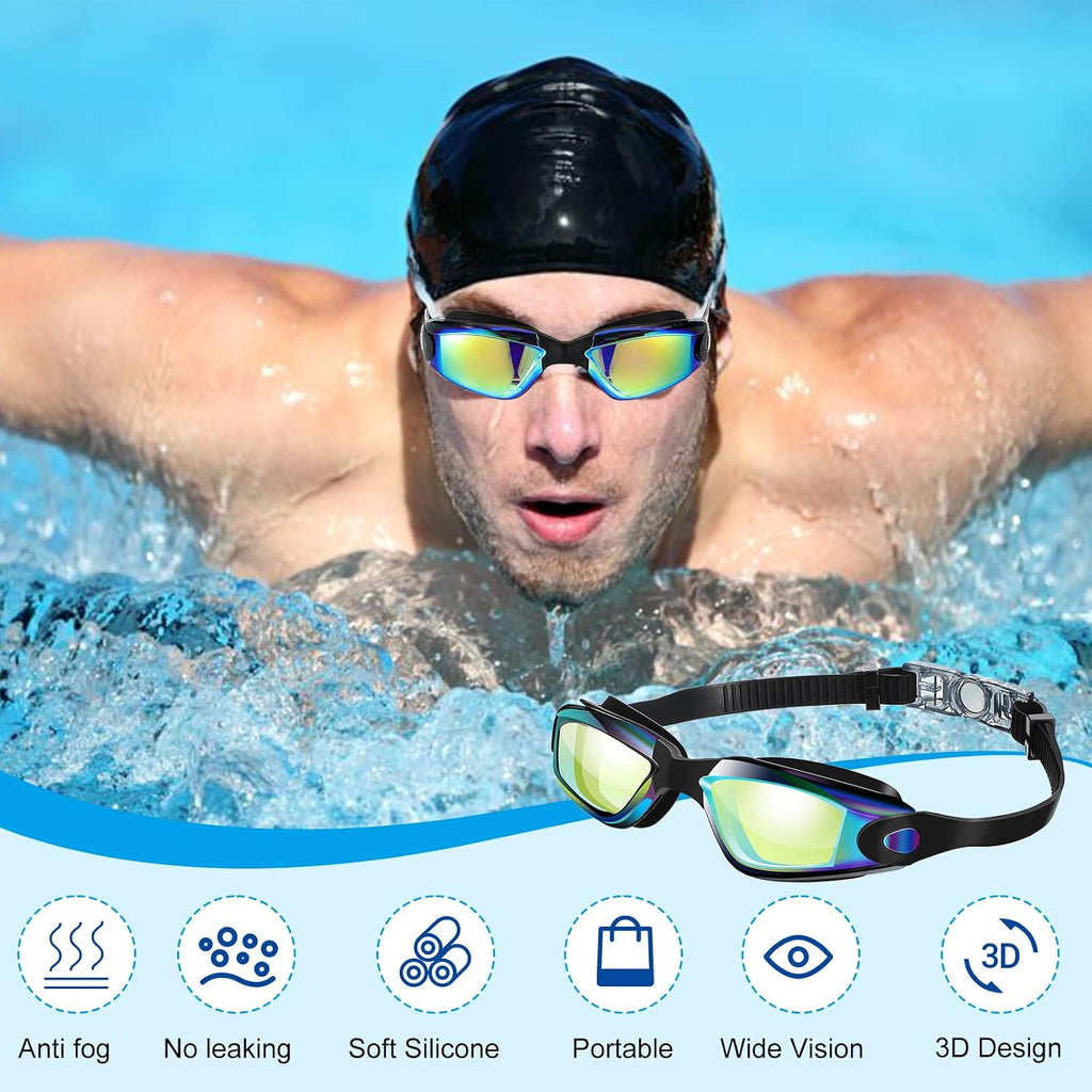 Flutesan 6 Pack Swim Goggles for Adults