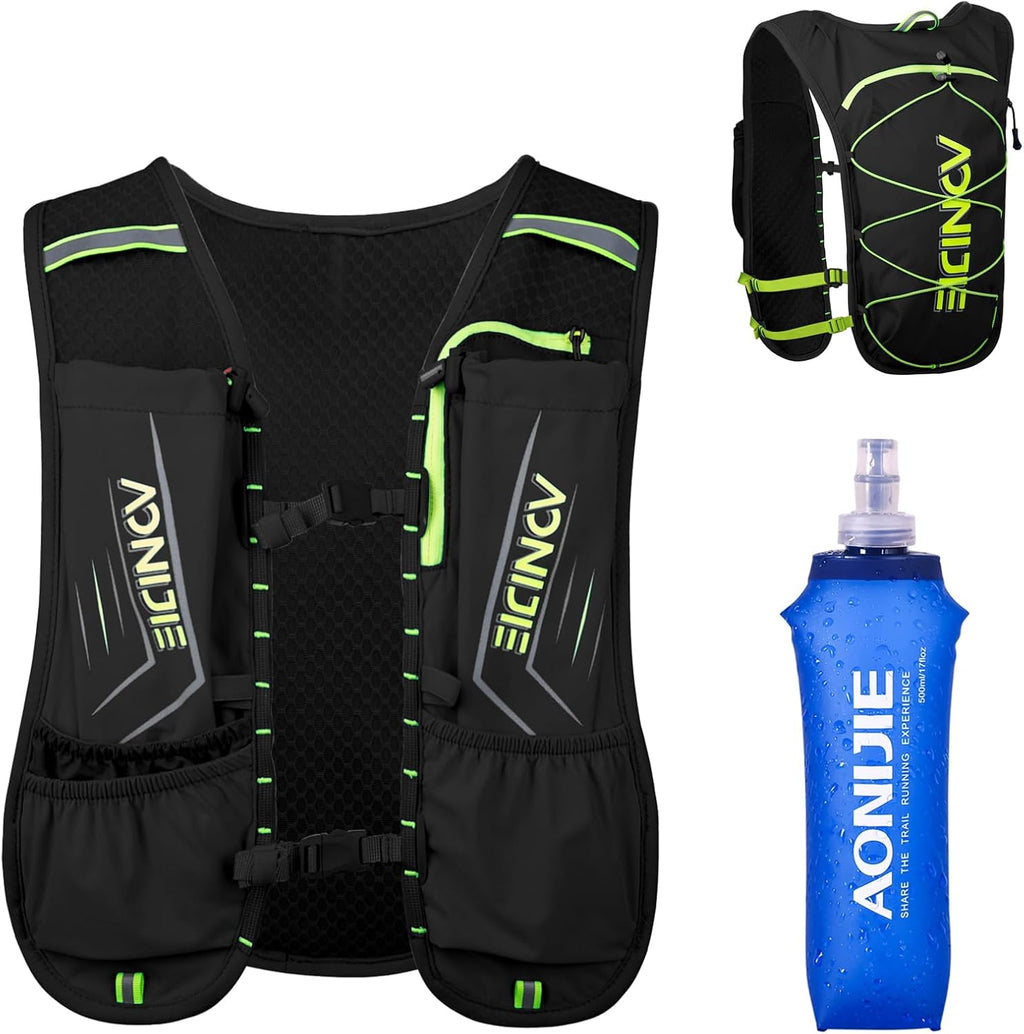 Azarxis Running Water Bottles Flask BPA Free Leakproof Hydration Vest Packs Waist Belt Replacement for Triathlon Marathon Hiking Cycling Climbing Runner