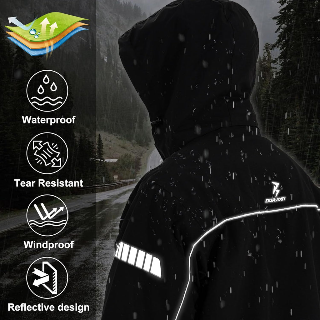 Rain Suit for Men Waterproof Packable Rain Jacket and Pants Set
