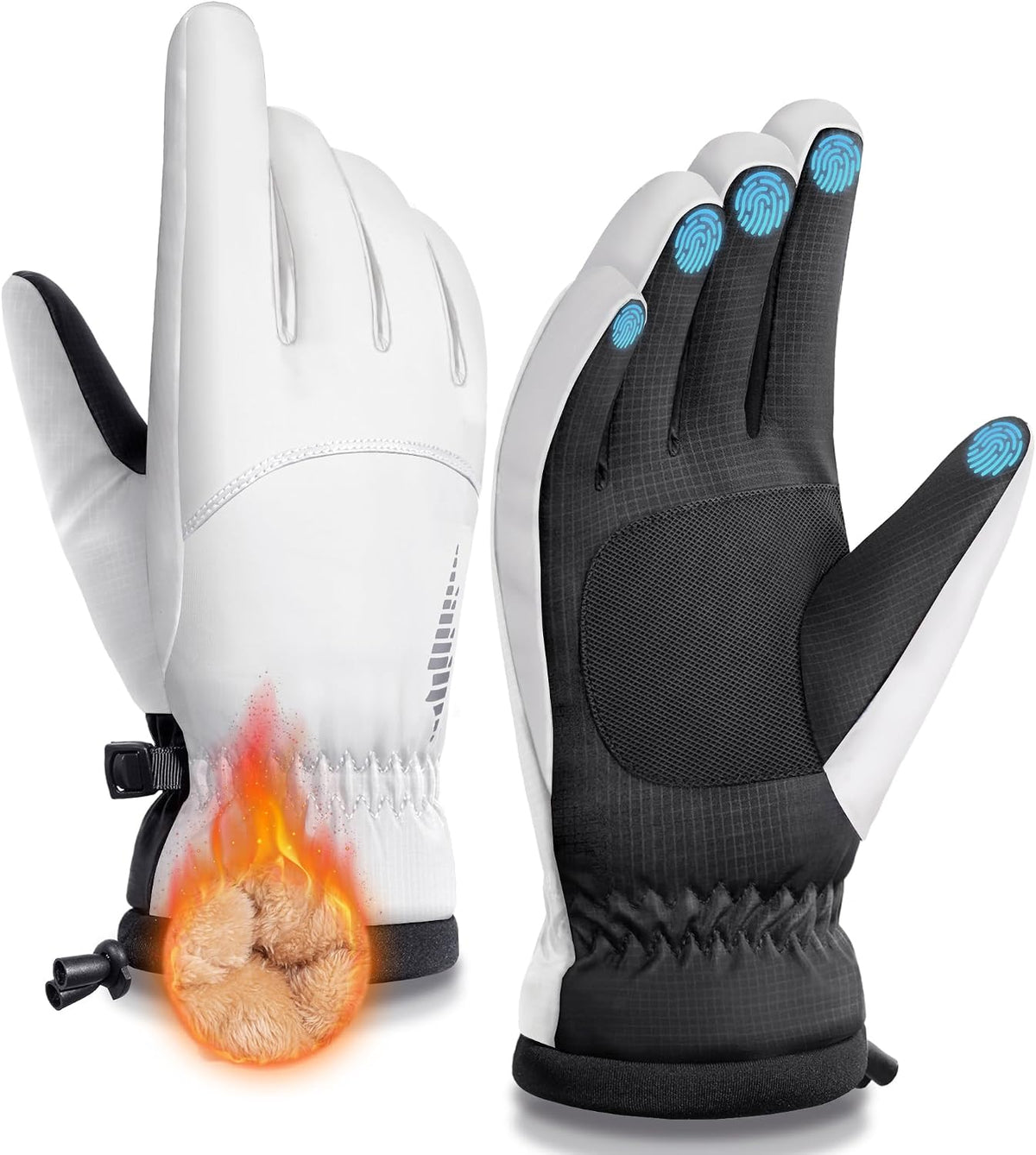SIMARI Winter Waterproof Warm Gloves Women Men with Touchscreen Fingers, Ski Snow Windproof for Cold Weather Thermal, for Running Hiking Driving Cycling Outdoor Sports Daily Work