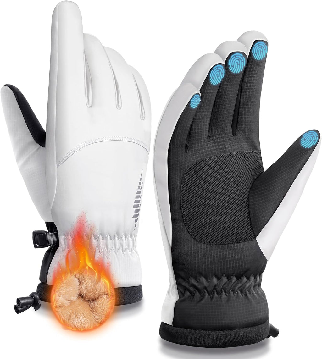 SIMARI Winter Waterproof Warm Gloves Women Men with Touchscreen Fingers, Ski Snow Windproof for Cold Weather Thermal, for Running Hiking Driving Cycling Outdoor Sports Daily Work