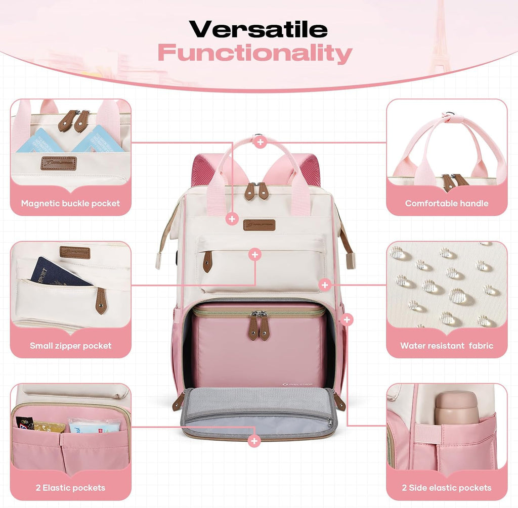 Maelstrom 15.6-17.3" Laptop Backpack with Lunch Box, Work Bag for Women Men