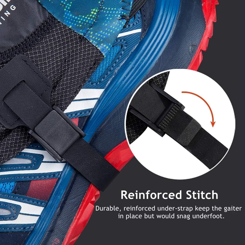 AONIJIE Low Trail Running Gaiters Reflective Ankle Guards for Hiking Marathon Triathlon Breathable Sand Prevention