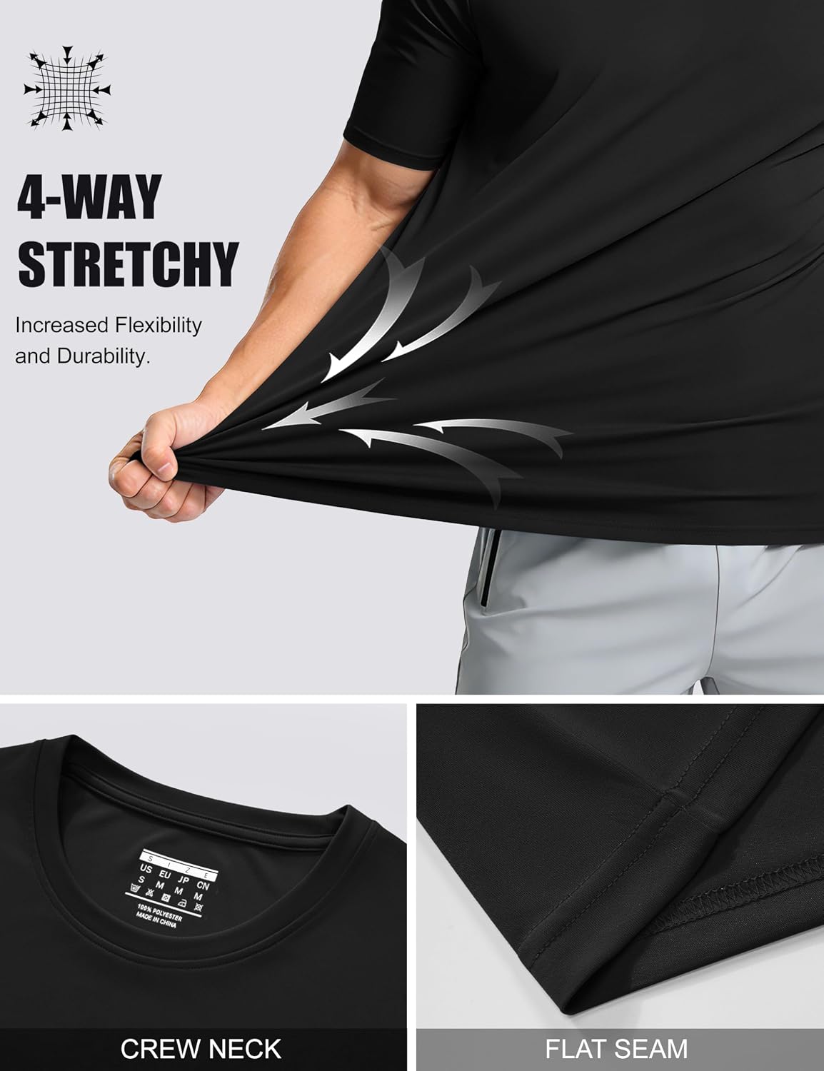 MAGCOMSEN Men's Short Sleeve UPF 50+ T-Shirt Quick Dry Workout Athletic Running Swim Tops Tee Rash Guard Performance Shirts