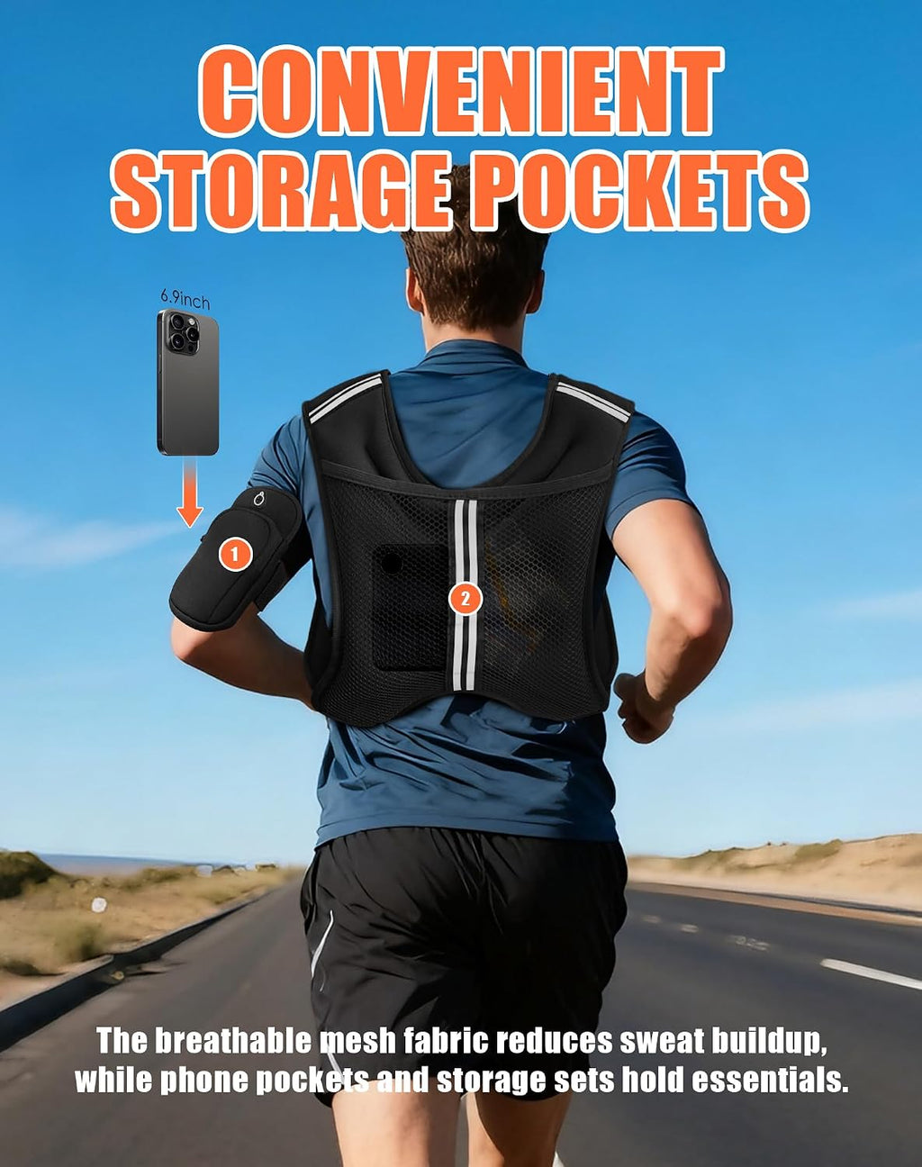 HOMESURE Weighted Vest with Reflective Stripe