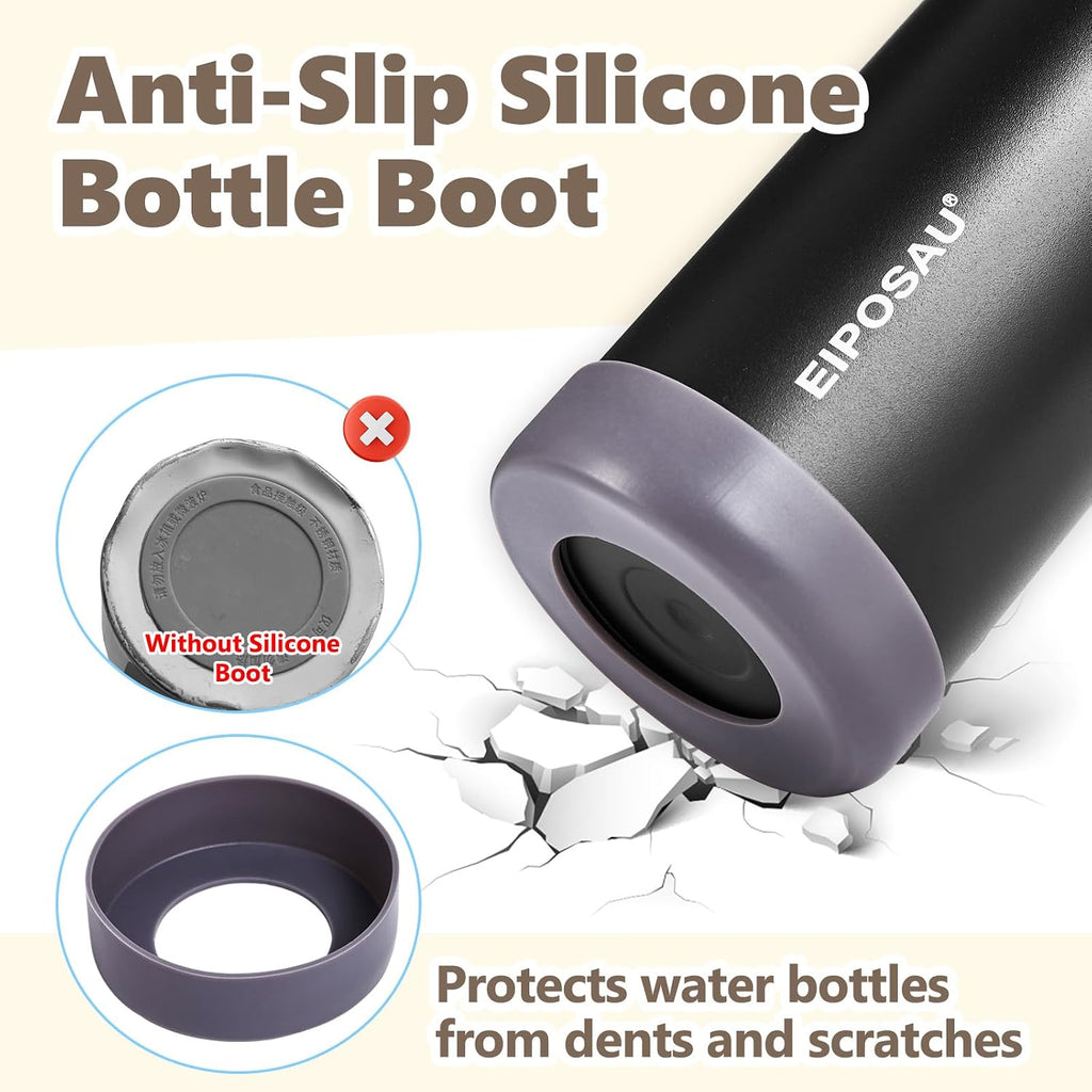 Insulated Water Bottle with Lid & Boot & Stickers, 24 oz