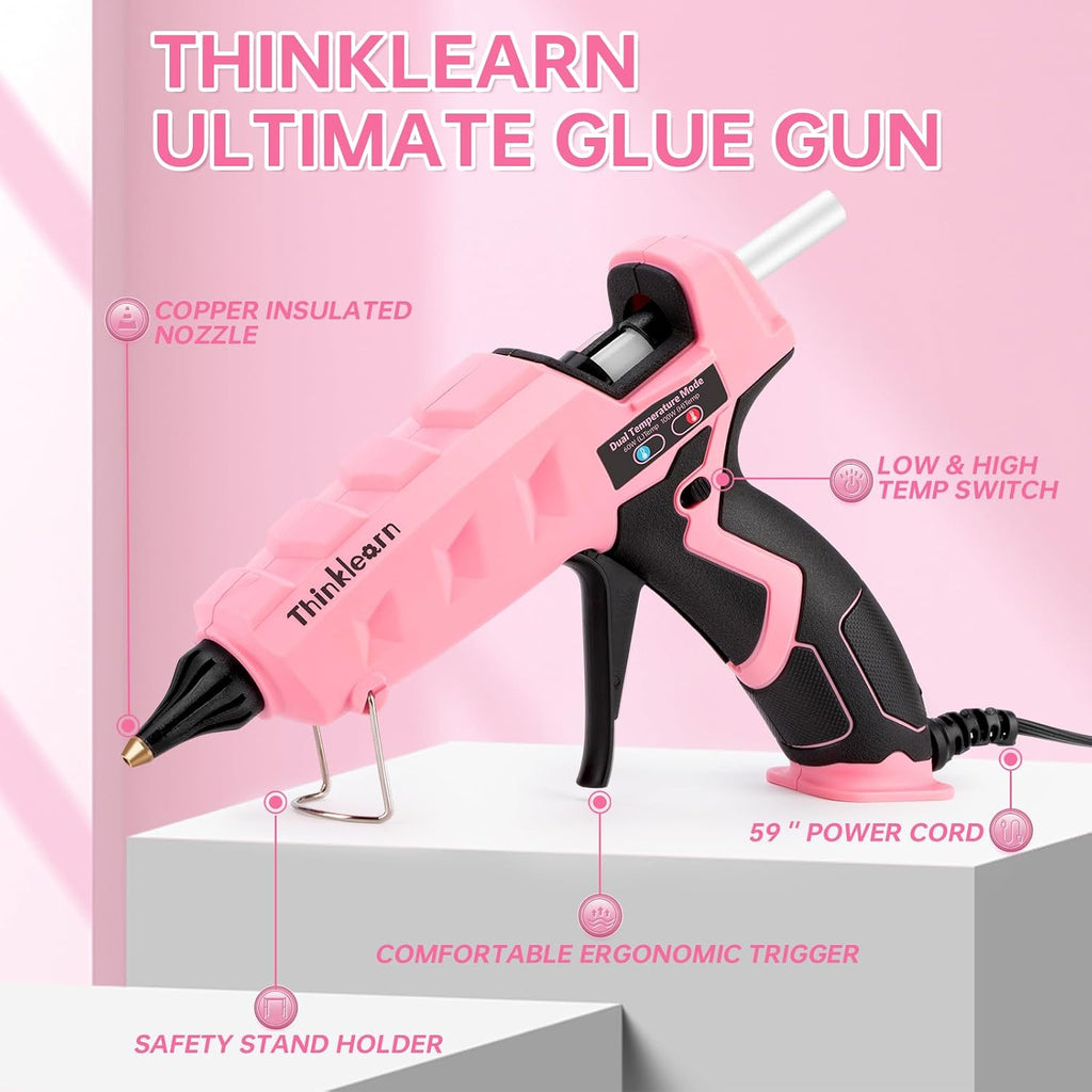 THINKLEARN Hot Glue Gun, Full Size, 60/100W Dual Power