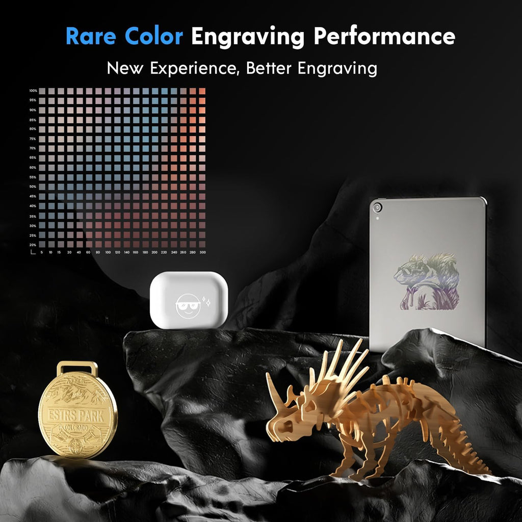 Longer RAY5 Laser Engraver with Air Pump,20W Output,24000mm/min High Speed,3.5” Touch Screen,High Precision Laser Cutter and Engraver for Wood,Acrylic,Cylindrical Objects,Working Area 15.75" x 14.37"
