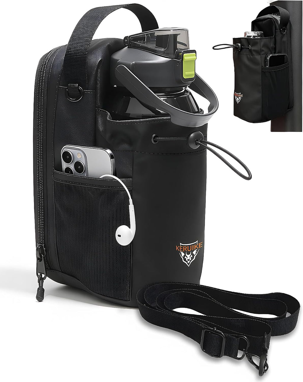 Magnetic Gym Bag Water Bottle Holder for 20-60oz Bottles, Tumblers