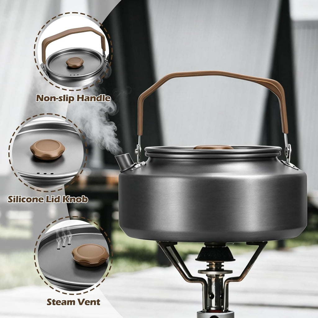 Leonyo 18PCS Camping Cookware Set, Camping Cooking Pot Pan Mess Kit