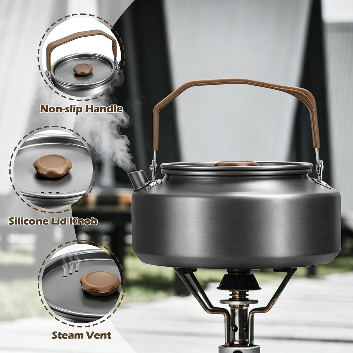Leonyo 18PCS Camping Cookware Set, Camping Cooking Pot Pan Mess Kit